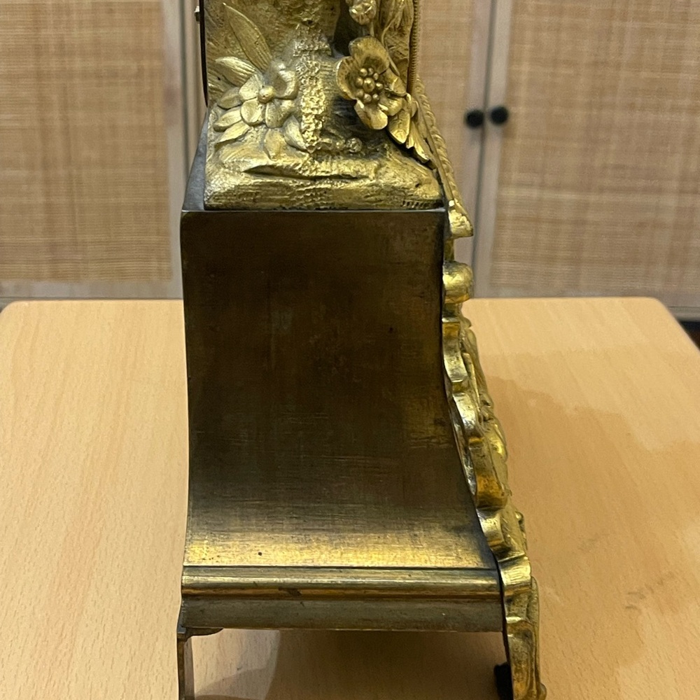 French Bronze-Dore Figural Mantel Clock 19th - Picture 12 of 16